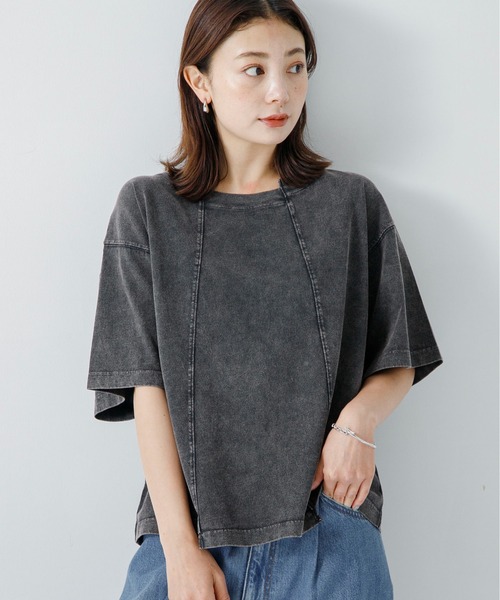 URBAN RESEARCH Sonny Label（アーバンリサーチサニーレーベル）の「USEDLIKEニュアンスフェードカラープルオーバー（Tシャツ/カットソー・レディース・チャコールグレー/ミント/ピンク・FREE）」の2枚目の写真