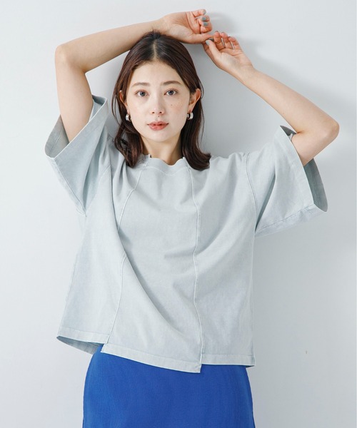 URBAN RESEARCH Sonny Label（アーバンリサーチサニーレーベル）の「USEDLIKEニュアンスフェードカラープルオーバー（Tシャツ/カットソー・レディース・チャコールグレー/ミント/ピンク・FREE）」の3枚目の写真