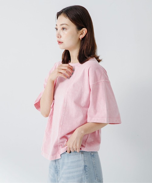 URBAN RESEARCH Sonny Label（アーバンリサーチサニーレーベル）の「USEDLIKEニュアンスフェードカラープルオーバー（Tシャツ/カットソー・レディース・チャコールグレー/ミント/ピンク・FREE）」の5枚目の写真