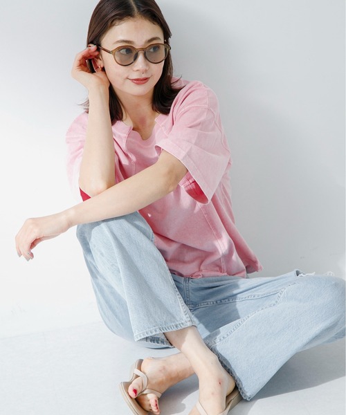 URBAN RESEARCH Sonny Label（アーバンリサーチサニーレーベル）の「USEDLIKEニュアンスフェードカラープルオーバー（Tシャツ/カットソー・レディース・チャコールグレー/ミント/ピンク・FREE）」の10枚目の写真