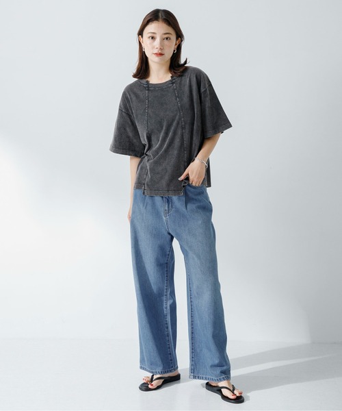 URBAN RESEARCH Sonny Label（アーバンリサーチサニーレーベル）の「USEDLIKEニュアンスフェードカラープルオーバー（Tシャツ/カットソー・レディース・チャコールグレー/ミント/ピンク・FREE）」の15枚目の写真