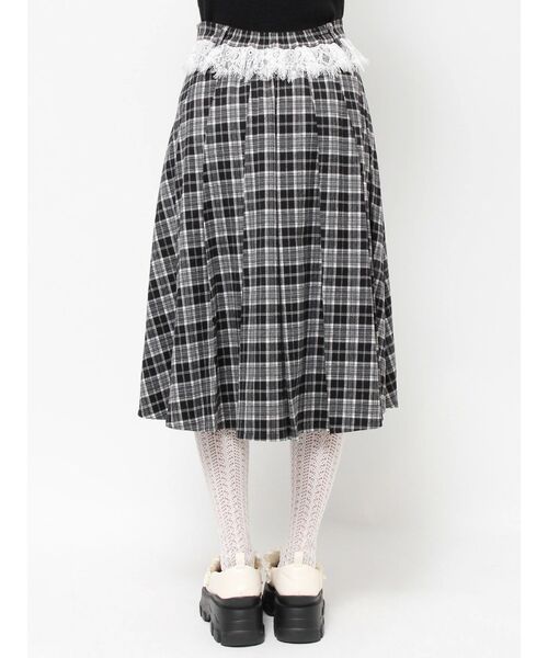 merry jenny（メリージェニー）の「チェックレースプリーツスカート（スカート・レディース・ブラック/ブラウン・FREE）」の7枚目の写真