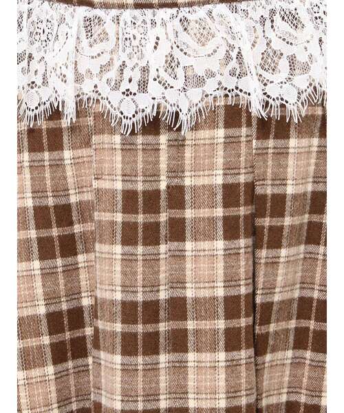merry jenny（メリージェニー）の「チェックレースプリーツスカート（スカート・レディース・ブラック/ブラウン・FREE）」の12枚目の写真