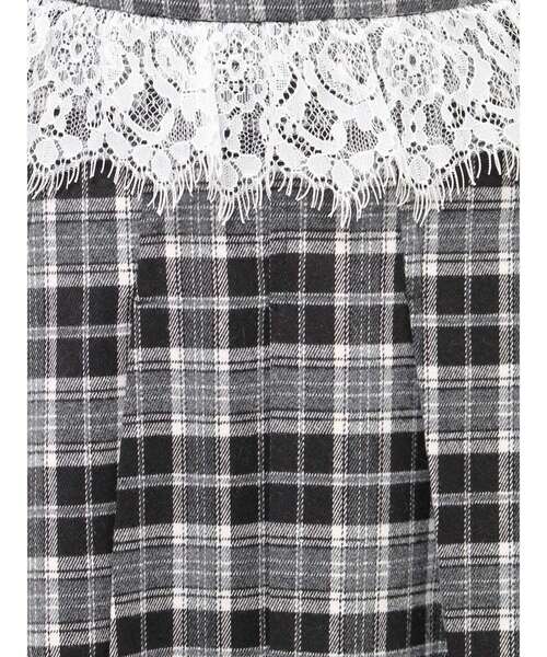 merry jenny（メリージェニー）の「チェックレースプリーツスカート（スカート・レディース・ブラック/ブラウン・FREE）」の13枚目の写真