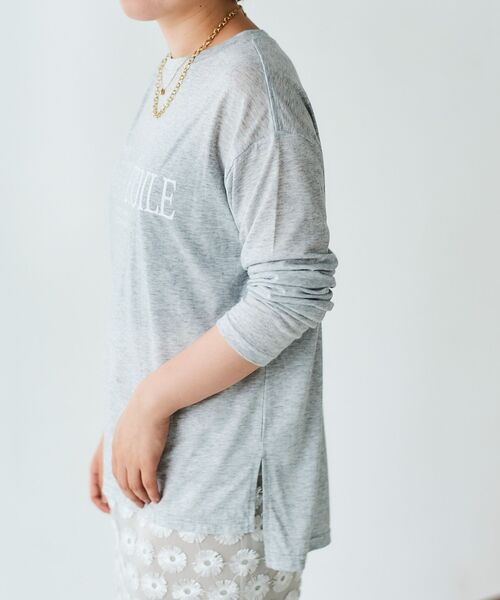 le.coeur blanc(ルクールブラン)の「BONNE ETOILE ロンTEE(Tシャツ/カットソー・レディース・オフホワイト/ライトグレー/ダークグレー・38)」の8枚目の写真