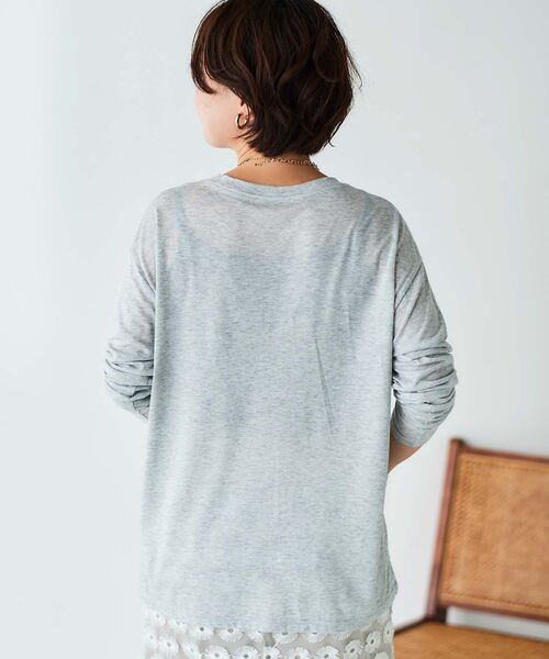 le.coeur blanc(ルクールブラン)の「BONNE ETOILE ロンTEE(Tシャツ/カットソー・レディース・オフホワイト/ライトグレー/ダークグレー・38)」の9枚目の写真