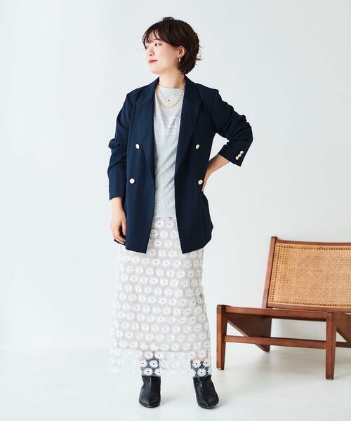 le.coeur blanc(ルクールブラン)の「BONNE ETOILE ロンTEE(Tシャツ/カットソー・レディース・オフホワイト/ライトグレー/ダークグレー・38)」の11枚目の写真