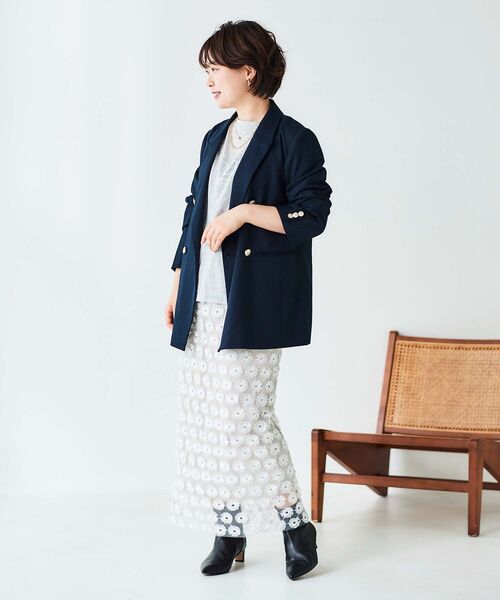 le.coeur blanc(ルクールブラン)の「BONNE ETOILE ロンTEE(Tシャツ/カットソー・レディース・オフホワイト/ライトグレー/ダークグレー・38)」の12枚目の写真