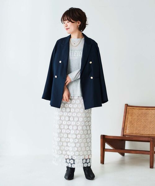 le.coeur blanc(ルクールブラン)の「BONNE ETOILE ロンTEE(Tシャツ/カットソー・レディース・オフホワイト/ライトグレー/ダークグレー・38)」の16枚目の写真