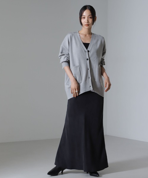 NANO universe（ナノユニバース）の「モチッと毛玉抑制ニットカーディガン（セットアップ可）（カーディガン/ボレロ・レディース・ベージュ/ブラック/グレー・FREE）」の17枚目の写真