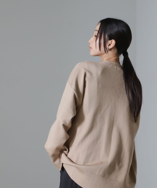 NANO universe（ナノユニバース）の「モチッと毛玉抑制ニットカーディガン（セットアップ可）（カーディガン/ボレロ・レディース・ベージュ/ブラック/グレー・FREE）」の22枚目の写真