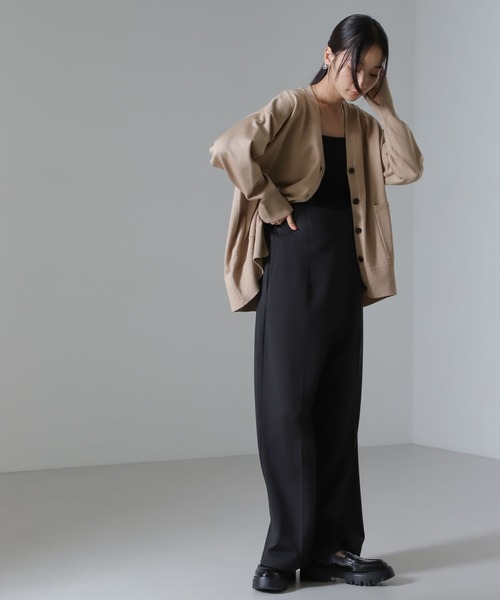 NANO universe（ナノユニバース）の「モチッと毛玉抑制ニットカーディガン（セットアップ可）（カーディガン/ボレロ・レディース・ベージュ/ブラック/グレー・FREE）」の13枚目の写真