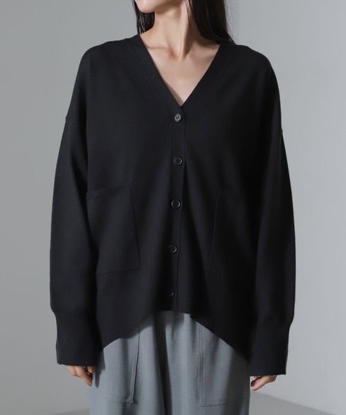 NANO universe（ナノユニバース）の「モチッと毛玉抑制ニットカーディガン（セットアップ可）（カーディガン/ボレロ・レディース・ベージュ/ブラック/グレー・FREE）」の16枚目の写真