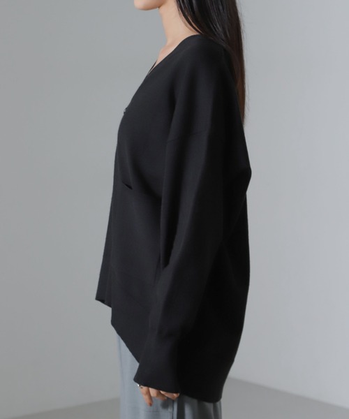 NANO universe（ナノユニバース）の「モチッと毛玉抑制ニットカーディガン（セットアップ可）（カーディガン/ボレロ・レディース・ベージュ/ブラック/グレー・FREE）」の5枚目の写真