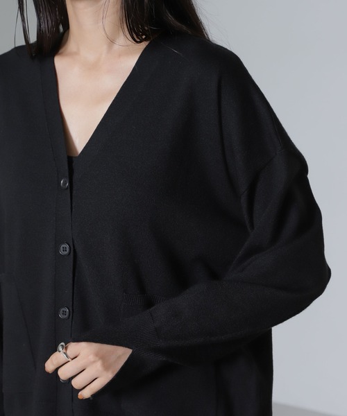 NANO universe（ナノユニバース）の「モチッと毛玉抑制ニットカーディガン（セットアップ可）（カーディガン/ボレロ・レディース・ベージュ/ブラック/グレー・FREE）」の8枚目の写真