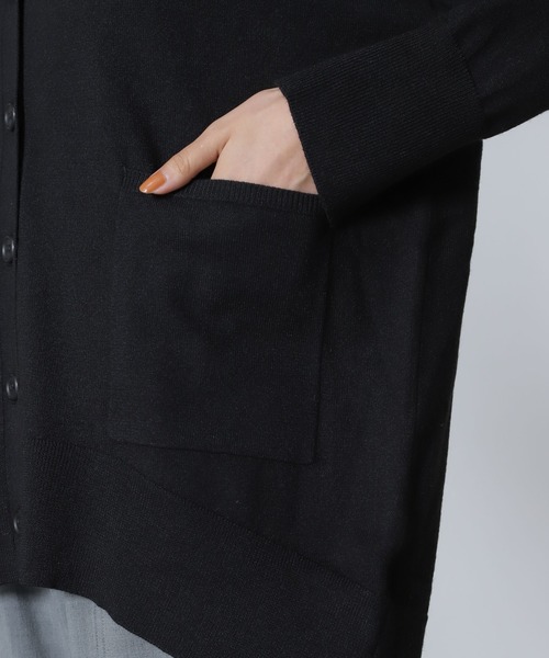 NANO universe（ナノユニバース）の「モチッと毛玉抑制ニットカーディガン（セットアップ可）（カーディガン/ボレロ・レディース・ベージュ/ブラック/グレー・FREE）」の9枚目の写真