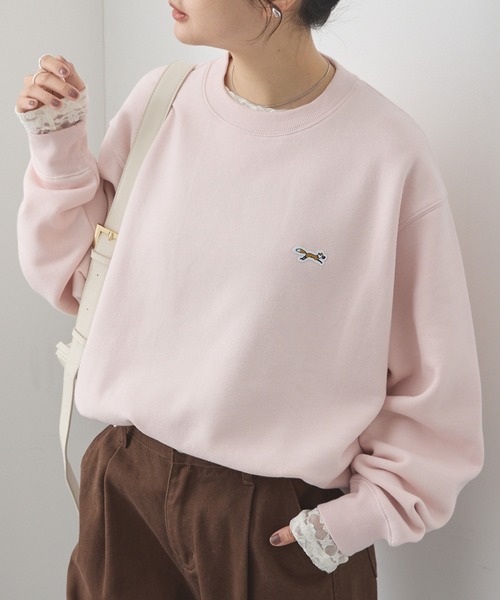 THE FOX 刺繡LOGO寬版大學T