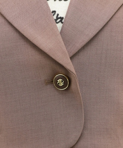 F i.n.t（フィント）の「釦使いパフスリーブジャケットセットアップ（セットアップ・レディース・グレー/ブラウン・FREE）」の10枚目の写真