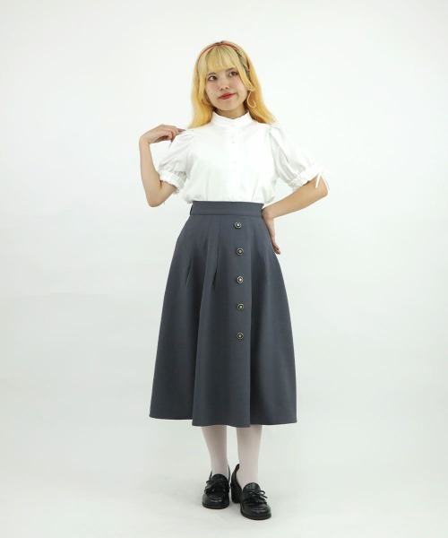 F i.n.t（フィント）の「釦使いパフスリーブジャケットセットアップ（セットアップ・レディース・グレー/ブラウン・FREE）」の22枚目の写真