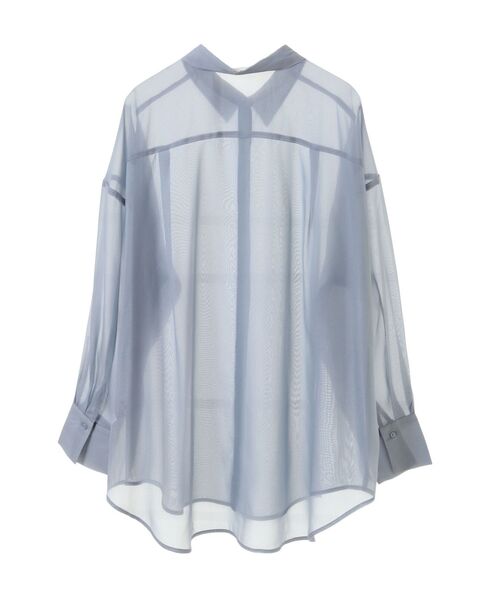 Green Parks(グリーンパークス)の「シアーシャイニーシャツ(シャツ/ブラウス・レディース・オフホワイト/ブルー/ブラック/ベージュ・FREE)」の22枚目の写真