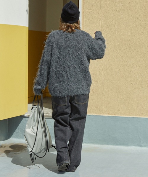 MONO-MART LADY'S（モノマートレディース）の「アソート オーバーサイズ シャギージャガードニット（ニット/セーター・レディース・アイボリー/チャコールグレー/グレー系/ブラウン/ベージュ系・FREE）」の11枚目の写真