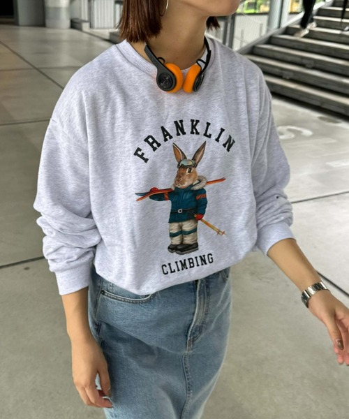 Franklin Climbing（フランクリンクライミング）の「【Franklin Climbing】ウサギ＆スタジャンスウェット（スウェット・メンズ・ネイビー/ライトグレー/アイボリー・LARGE/MEDIUM）」の6枚目の写真