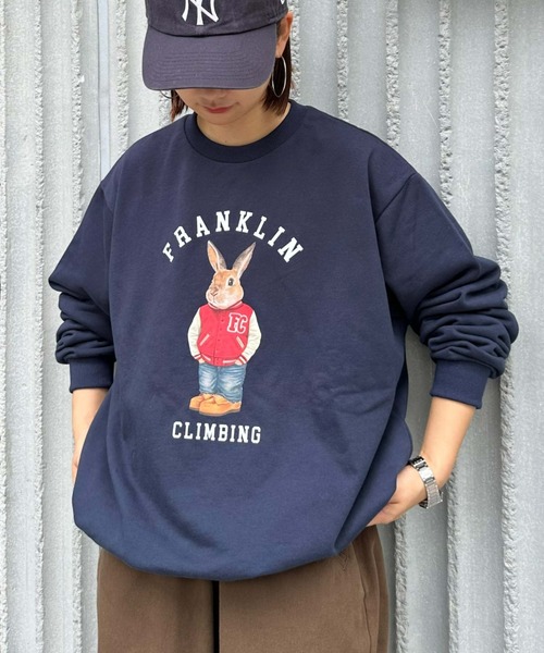Franklin Climbing（フランクリンクライミング）の「【Franklin Climbing】ウサギ＆スタジャンスウェット（スウェット・メンズ・ネイビー/ライトグレー/アイボリー・LARGE/MEDIUM）」の12枚目の写真