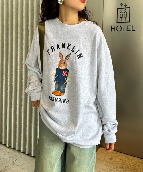 Franklin Climbing（フランクリンクライミング）の「【Franklin Climbing】ウサギ＆スタジャンスウェット（スウェット・メンズ・ネイビー/ライトグレー/アイボリー・LARGE/MEDIUM）」の13枚目の写真