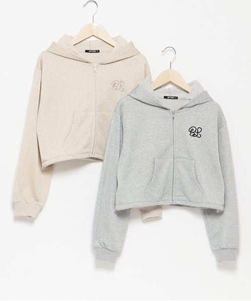 by LOVEiT(バイラビット)の「ラメ裏毛クマ耳パーカー(パーカー・キッズ・ベージュ/グレー・130cm/160cm/120cm/150cm/140cm)」の13枚目の写真