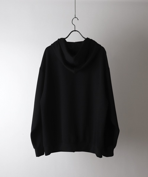 Confirm（コンファーム）の「ワンポイント刺繍 ビッグシルエット ドレープとろみ ポンチフルジップパーカー フーディー【Confirm】（パーカー・メンズ・チャコールグレー/ブラック/ホワイト・L/M）」の9枚目の写真