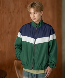 SIDEWAY STANCE（サイドウェイスタンス）の「【SIDEWAY STANCE】裏トリコット 切替 スタンドブルゾン（ブルゾン）」