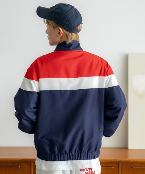 SIDEWAY STANCE（サイドウェイスタンス）の「【SIDEWAY STANCE】裏トリコット 切替 スタンドブルゾン（ブルゾン・メンズ・ネイビー/ブラック/グリーン/チャコール・MEDIUM/LARGE/X-LARGE）」の19枚目の写真