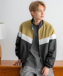 SIDEWAY STANCE（サイドウェイスタンス）の「【SIDEWAY STANCE】裏トリコット 切替 スタンドブルゾン（ブルゾン）」