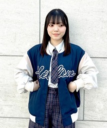 F i.n.t | フロントロゴ刺繍スタジャン/fint(スタジャン)