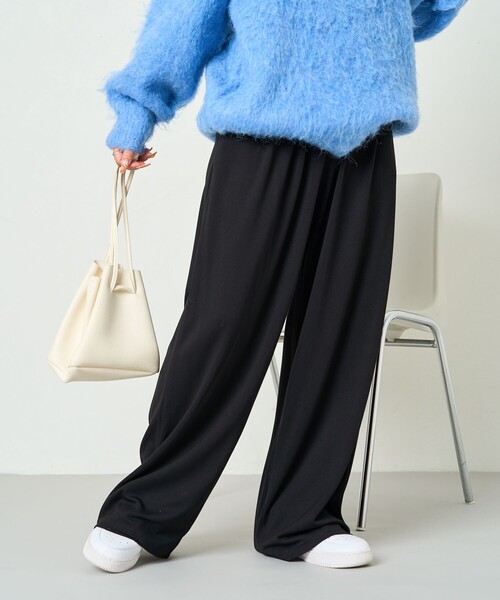 フランス製ヴィンテージ ボリュームシルエットスラックス セール】限定展開 ポンチ ワイド スラックスパンツ（スラックス