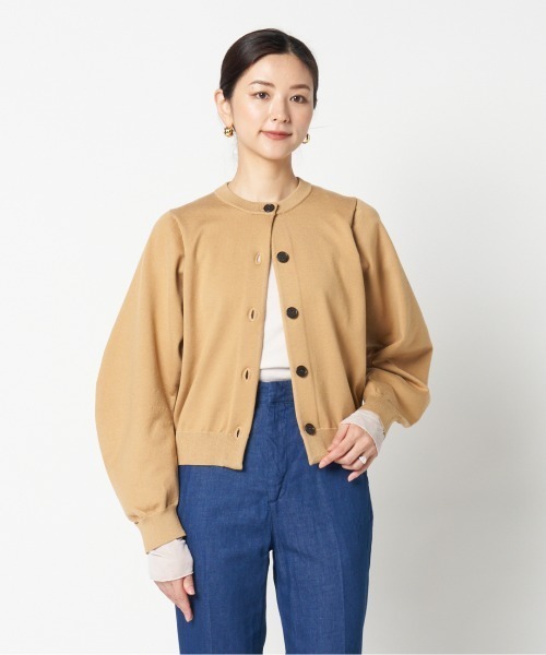 HELIOPOLE（エリオポール）の「BANANA SLEEVE KNIT CARDIGAN（ニット/セーター・レディース・キャメル/グリーン/ブラック/グレー・38）」の4枚目の写真