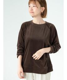 Lugnoncure | ベロア切替ラグランカットソー(Tシャツ/カットソー)