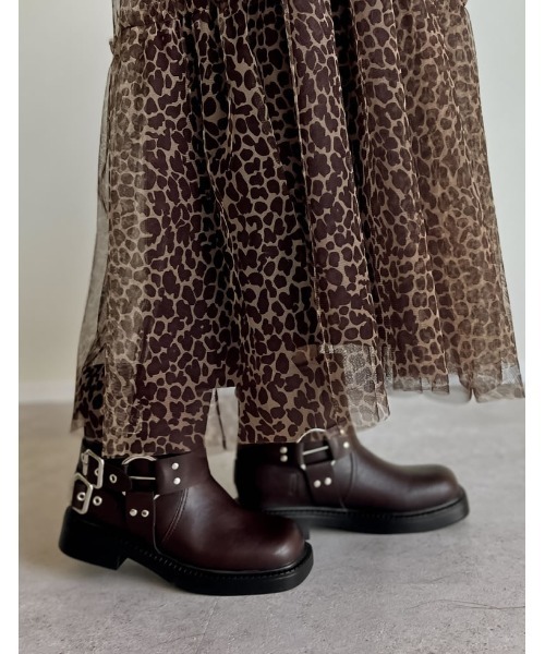 [大きいサイズ有]バックルデザインミドルエンジニアブーツ（ブーツ）｜Re:EDIT（リエディ）