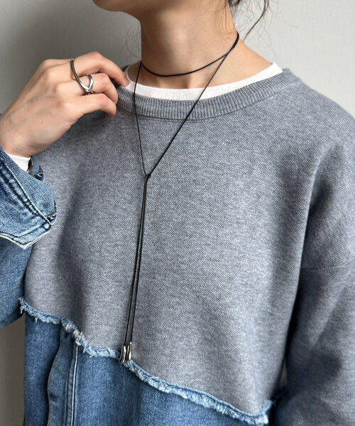 DouDou（ドゥドゥ）の「コードメタルパーツチョーカー（ネックレス・レディース・ゴールド/シルバー・FREE）」の4枚目の写真