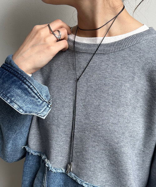 DouDou（ドゥドゥ）の「コードメタルパーツチョーカー（ネックレス・レディース・ゴールド/シルバー・FREE）」の5枚目の写真