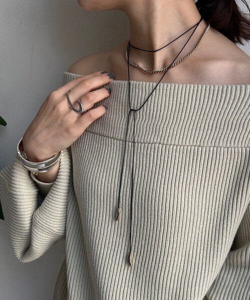 DouDou（ドゥドゥ）の「コードメタルパーツチョーカー（ネックレス・レディース・ゴールド/シルバー・FREE）」の8枚目の写真