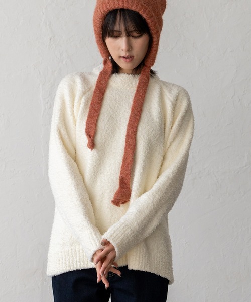 VitaFelice（ヴィータフェリーチェ）の「ふわふわもこもこクルーネックニット（ニット/セーター・レディース・ホワイト/ライトブルー/イエロー/グリーン・FREE）」の2枚目の写真