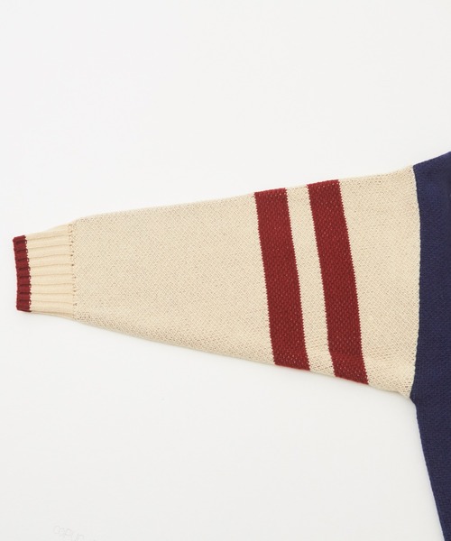 CUBE SUGAR（キューブシュガー）の「ループジャガードモチーフ柄プルオーバーニット（ニット/セーター・レディース・ネイビー/オレンジ/カーキ・M）」の18枚目の写真