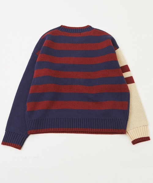 CUBE SUGAR（キューブシュガー）の「ループジャガードモチーフ柄プルオーバーニット（ニット/セーター・レディース・ネイビー/オレンジ/カーキ・M）」の20枚目の写真