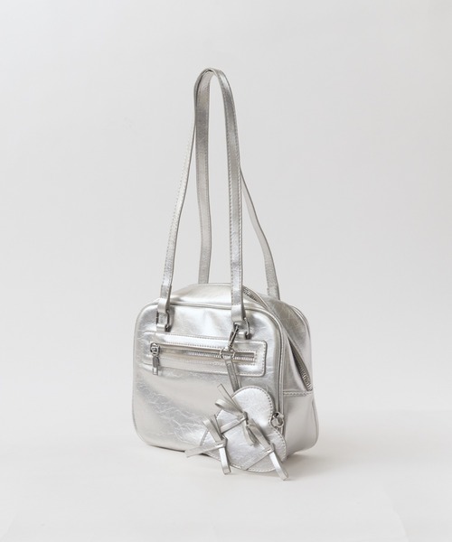 ROOPTOKYO（ループトウキョウ）の「スクエア フェイクレザー ミニショルダーバッグ（ショルダーバッグ・レディース・ブラック/シルバー/レッド/ホワイト・FREE）」の14枚目の写真