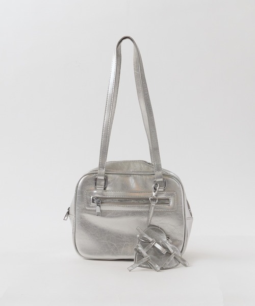 ROOPTOKYO（ループトウキョウ）の「スクエア フェイクレザー ミニショルダーバッグ（ショルダーバッグ・レディース・ブラック/シルバー/レッド/ホワイト・FREE）」の22枚目の写真