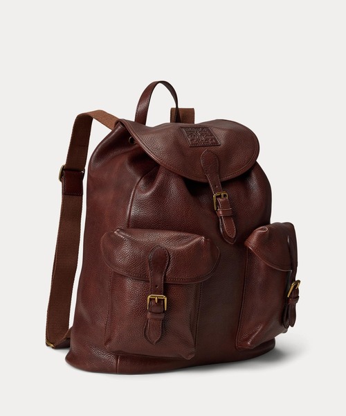 POLO RALPH LAUREN(ポロ ラルフ ローレン)の「ヘリテージ レザー バックパック(バックパック/リュック・メンズ・ブラウン系6・ONE)」の7枚目の写真