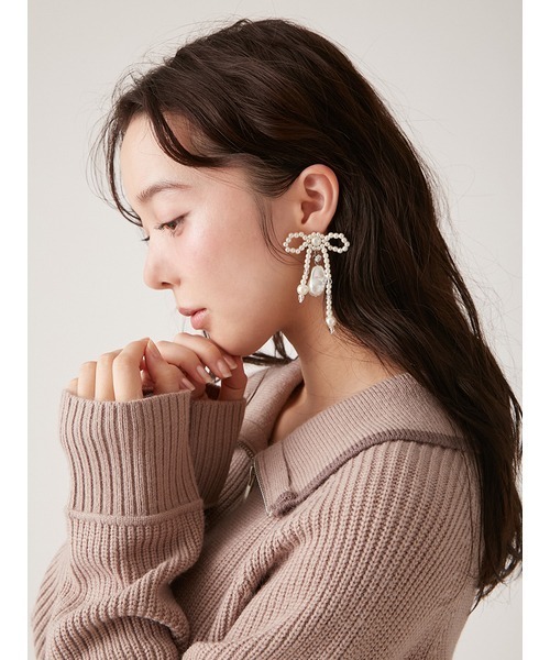 LILY BROWN（リリーブラウン）の「ビックバリエパールピアス（ピアス