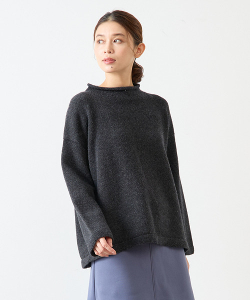 ISLAND TIDES（アイランドタイド）の「【ISLAND TIDES/アイランド タイド】ボトルネックニットプルオーバー（ニット/セーター・レディース・チャコールグレー/イエロー/ライトグレー/レッド・FREE）」の2枚目の写真