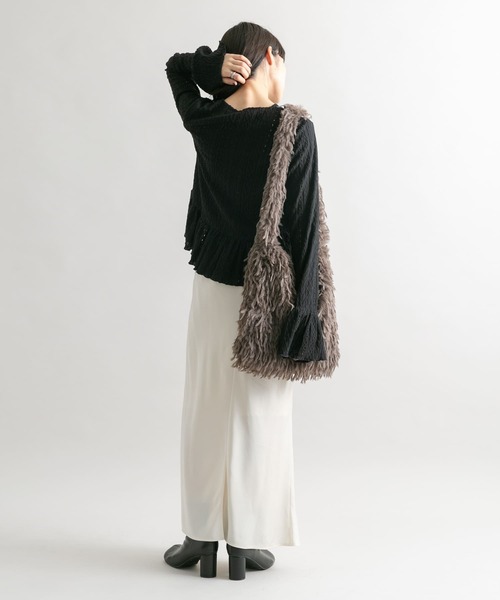 KBF（ケイビーエフ）の「サテンバイアススカート（スカート・レディース・グレー/ネイビー/アイボリー・ONE）」の10枚目の写真